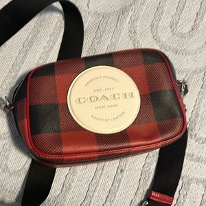 Coach plaid crossbody bag